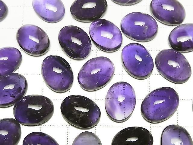 [Video] Amethyst AA++ Oval Cabochon 16x12mm 2pcs