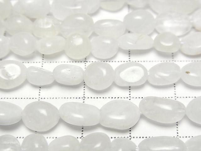 [Video] White Feldspar Small Size Nugget 1strand beads (approx. 14 inches/35 cm)