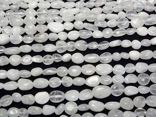 [Video] White Feldspar Small Size Nugget 1strand beads (approx. 14 inches/35 cm)