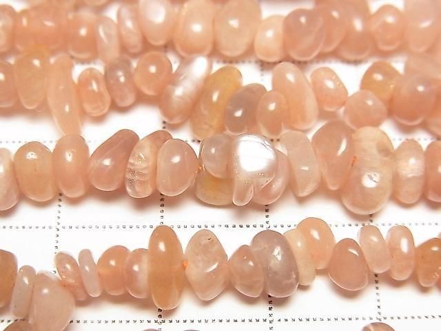 [Video] Orange Moonstone AA++ Chips (Small Nugget) 1strand beads (approx. 33 inches/84 cm)