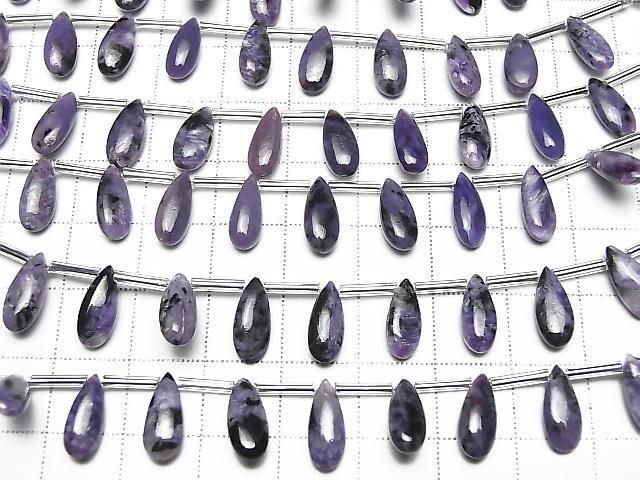 [Video] Charoite AA++ Pear shape (Smooth) 12x5mm half or 1strand (8pcs)