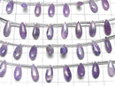 [Video] Angel Silica (Charoite with Silica) AA++ Pear Shape (Smooth) 12x5mm Half or 1strand beads (8pcs)