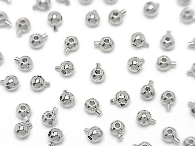 Silver925 Micro Crimp Bead (Round 3mm Rhodium Plated, 2pcs)