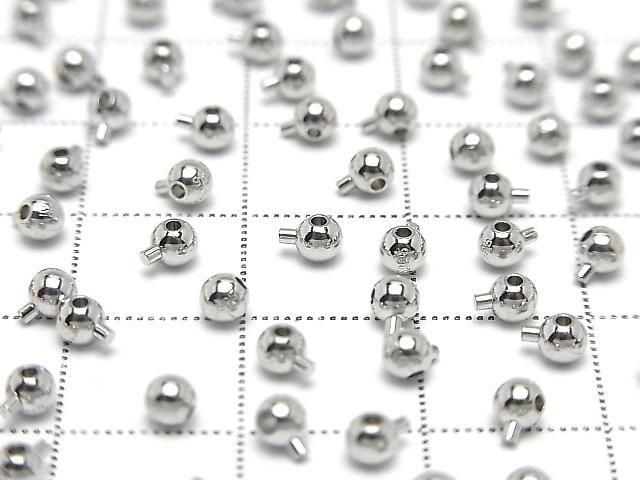 Silver925 Micro Crimp Bead (Round 3mm Rhodium Plated, 2pcs)