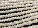 [Video] Fresh Water Pearl AA White Rondelle 2.5-3mm 1strand beads (approx. 14 inches/35 cm)