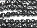 Magnetic! Hematite 64Faceted Round 6mm 1strand beads (aprx.15inch/37cm)
