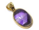[Video][One of a kind] Phantom Amethyst Moldavite Pendant 18KGP NO.1