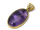 [Video][One of a kind] Phantom Amethyst Moldavite Pendant 18KGP NO.3