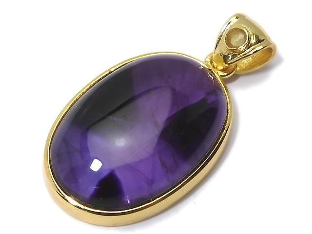 [Video][One of a kind] Phantom Amethyst Moldavite Pendant 18KGP NO.6