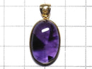 [Video][One of a kind] Phantom Amethyst Moldavite Pendant 18KGP NO.6