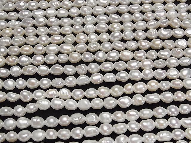 [Video] Fresh Water Pearl AA Baroque 6-7mm White 1strand beads (approx. 13 inches/33 cm)
