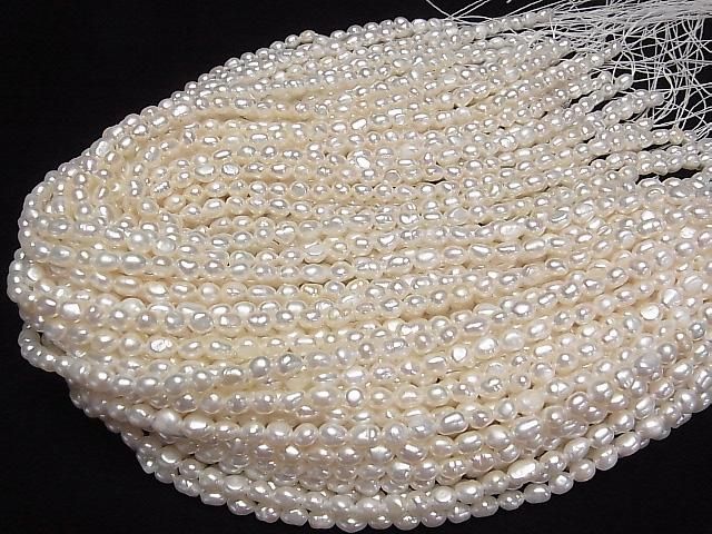 [Video] Fresh Water Pearl AA Baroque 6-7mm White 1strand beads (approx. 13 inches/33 cm)