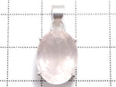 [Video][One of a kind] High Quality Rose Quartz AAA Faceted Pendant Silver925 NO.31