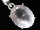[Video][One of a kind] High Quality Rose Quartz AAA Faceted Pendant Silver925 NO.33