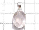 [Video][One of a kind] High Quality Rose Quartz AAA Faceted Pendant Silver925 NO.33