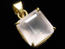 [Video][One of a kind] High Quality Rose Quartz AAA Faceted Pendant 18KGP NO.38