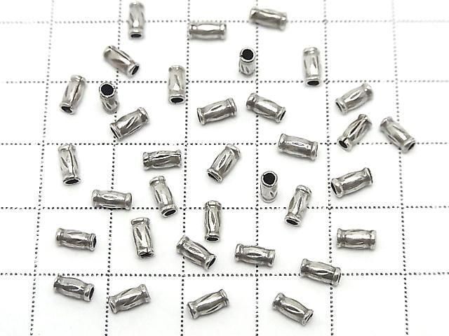 Karen Silver Patterned Rondelle (Tube) 5.5x2.5x2.5mm 5pcs
