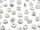 Karen Silver Faceted Rondelle 3.5x3.5x1.5mm 5pcs