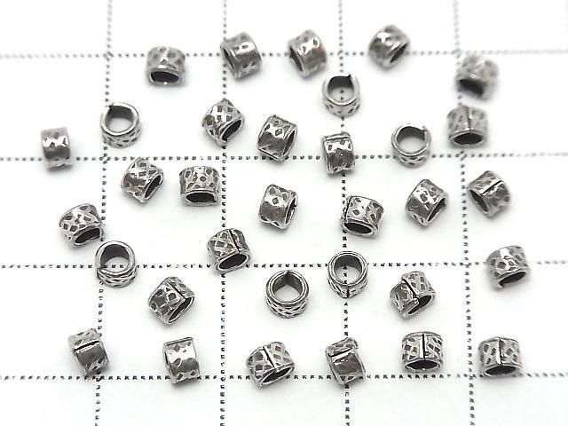 Karen Silver Patterned Rondelle 3x3x2.5mm 10pcs