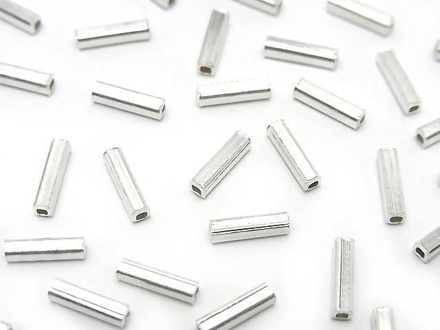 Karen Silver Rectangle Tube 8x2x2mm 5pcs