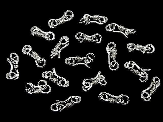 Silver 925 U-Hook with Jump Ring 12.5x6mm White Silver 1pc