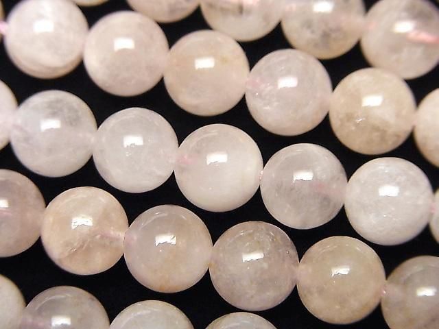 [Video] Morganite AA++ Round 8mm half or 1strand beads (approx. 15 inches/37 cm)