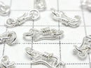 Silver 925 U-Hook with Jump Ring 11x5.5mm White Silver 2pcs