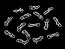 Silver 925 U-Hook with Jump Ring 11x5.5mm White Silver 2pcs