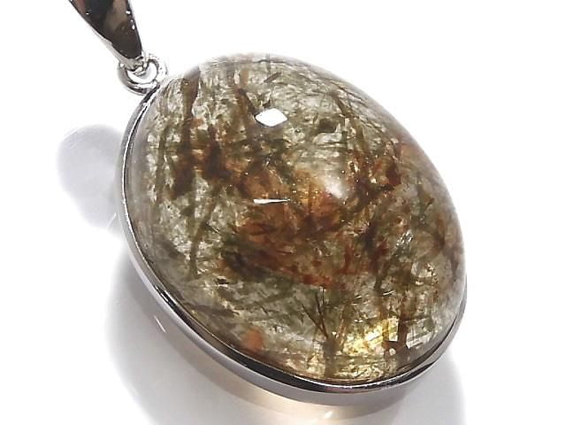 [Video][One of a kind] Foliated Mica in Quartz AAA Pendant Silver925 NO.4