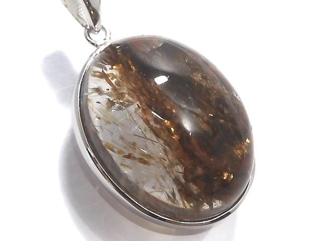 [Video][One of a kind] Foliated Mica in Quartz AAA Pendant Silver925 NO.5