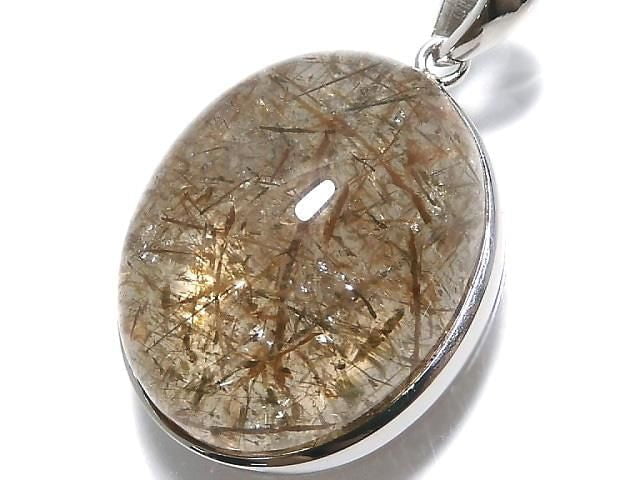 [Video][One of a kind] Foliated Mica in Quartz AAA Pendant Silver925 NO.10