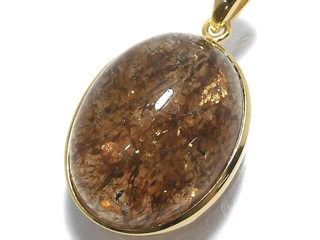 [Video][One of a kind] Foliated Mica in Quartz AAA Pendant 18KGP NO.12