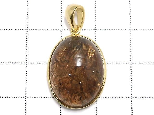 [Video][One of a kind] Foliated Mica in Quartz AAA Pendant 18KGP NO.12