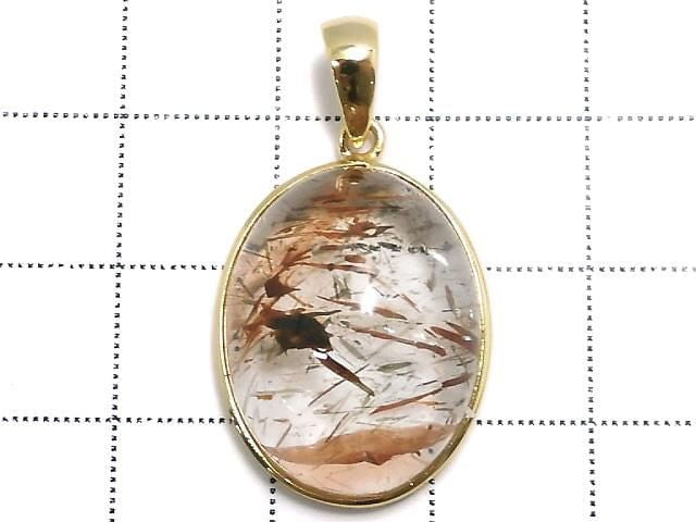 [Video][One of a kind] Foliated Mica in Quartz AAA Pendant 18KGP NO.13