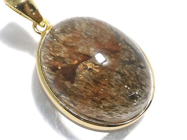 [Video][One of a kind] Foliated Mica in Quartz AAA Pendant 18KGP NO.14
