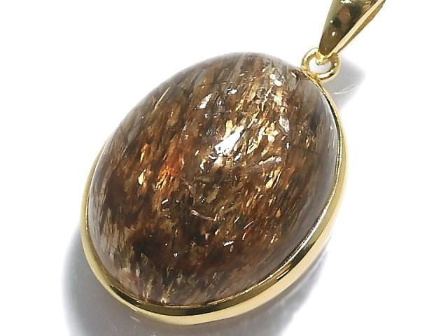 [Video][One of a kind] Foliated Mica in Quartz AAA Pendant 18KGP NO.15