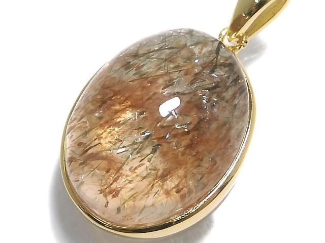 [Video][One of a kind] Foliated Mica in Quartz AAA Pendant 18KGP NO.16