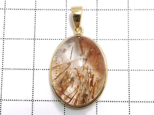 [Video][One of a kind] Foliated Mica in Quartz AAA Pendant 18KGP NO.19