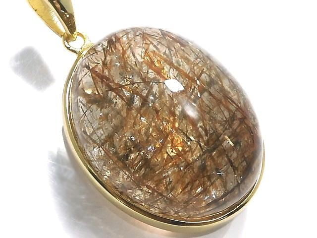 [Video][One of a kind] Foliated Mica in Quartz AAA Pendant 18KGP NO.20