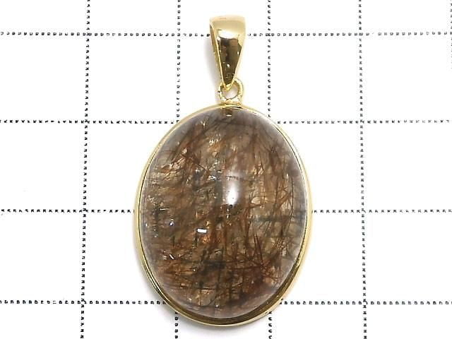 [Video][One of a kind] Foliated Mica in Quartz AAA Pendant 18KGP NO.20