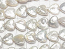 [Video] Fresh Water Pearl AA+ Heart 12x12mm White 1strand beads (approx. 15 inches/36 cm)