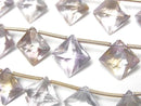 [Video] Amethyst x Citrine AA++ Diamond Shape 1strand beads (10 pcs)