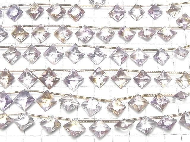 [Video] Amethyst x Citrine AA++ Diamond Shape 1strand beads (10 pcs)