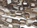 [Video] High Quality Smoky Quartz AAA- Faceted Nugget half or 1strand beads (aprx.7inch/18cm)