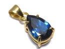 [Video][One of a kind] High Quality London Blue Topaz AAA Faceted Pendant 18KGP NO.106