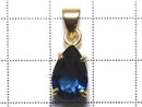 [Video][One of a kind] High Quality London Blue Topaz AAA Faceted Pendant 18KGP NO.106