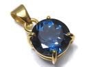 [Video][One of a kind] High Quality London Blue Topaz AAA Faceted Pendant 18KGP NO.110