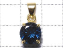 [Video][One of a kind] High Quality London Blue Topaz AAA Faceted Pendant 18KGP NO.110
