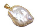 [Video][One of a kind] Fresh Water Pearl Keshi Pearl Pendant 18KGP NO.31