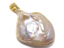 [Video][One of a kind] Fresh Water Pearl Keshi Pearl Pendant 18KGP NO.35